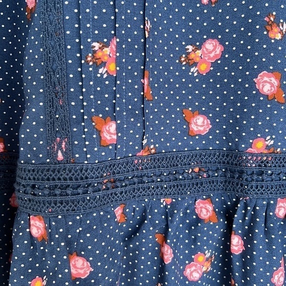 Matilda Jane Dream A Little Dream Floral Polka Dot Long Sleeve Top Size L - Picture 4 of 11